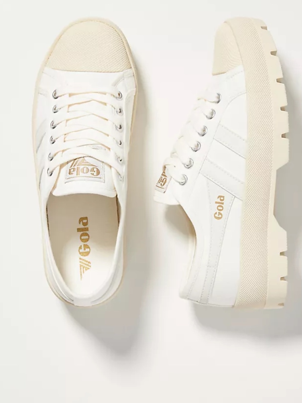 Gola Women's Coaster Peak sneakers white canvas upper size 8